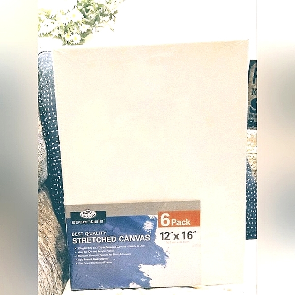 Royal Langnickel Essentials Best Quality Stretched Canvas 6 Pack 12"x16" - Picture 3 of 5